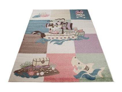 Kusový koberec T827A krémový HAPPY EBR (Rozmer 300x400)