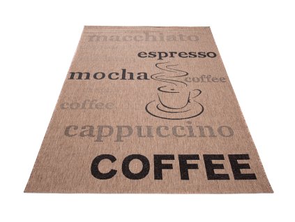 Kusový koberec 20220 kávový / čierny (Rozmer 160x230)