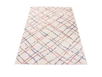 Kusový koberec A892A biely/ružový DENVER FAA (Rozmer 200x200)