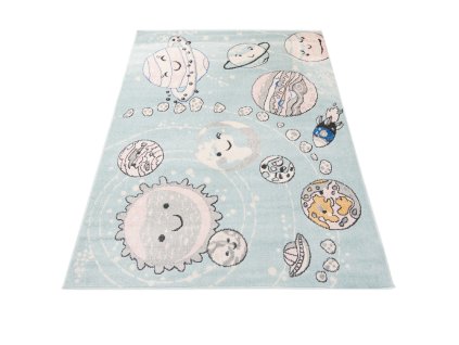 Kusový koberec H325A tyrkysový HAPPY FBA (Rozmer 80x150)