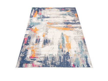 Kusový koberec G039A biely/DARK modrý DENVER FAA (Rozmer 200x300)