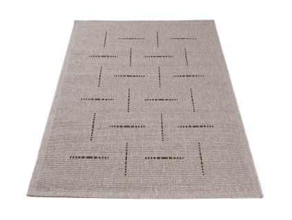 Kusový koberec 20008 strieborný čierny (Rozmer 160x230)