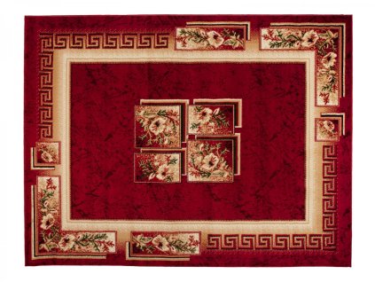 Kusový koberec 4489B červený ATLAS PP (Rozmer 40x60)