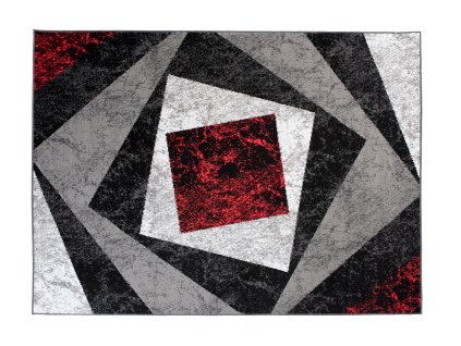 Kusový koberec C585D čierny/červený BALI PP (Rozmer 200x300)