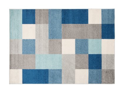 Kusový koberec C574B sivý/tyrkysový LAZUR (Rozmer 200x250)