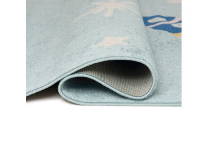 Kusový koberec H333A biely/tyrkysový HAPPY FBA (Rozmer 80x150)