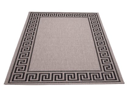 Kusový koberec 20014 strieborný čierny (Rozmer 60x110)