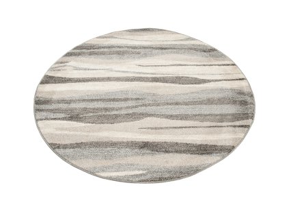 Kusový koberec K186A MIDDLE sivý SARI KOŁO B1X (Rozmer 150x150)
