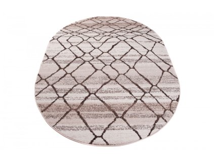 Kusový koberec H072A biely SARI OV BRH (Rozmer 140x190)