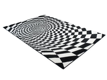 Kusový koberec Z038A čierny HIPNOTIZE O0X (Rozmer 160x230)