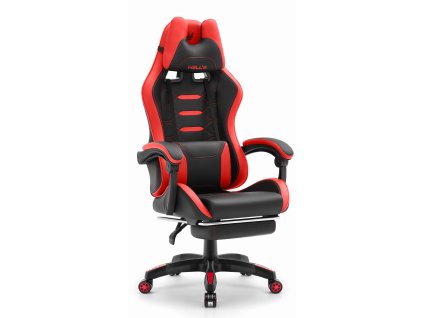 Fotel gamingowy Hells Chair HC 1039 Red 2.0 Czerwony Czarny