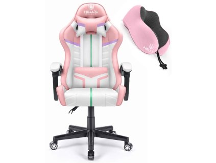 Herná stolička HC-1004 Pink Rainbow z ekokože
