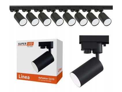 reflektor szynowy led lampa na zarowke 8x gu10 szynoprzewod 2m superled big