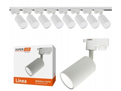 reflektor szynowy led lampa na zarowke 8x gu10 szynoprzewod 2m superled 1 big