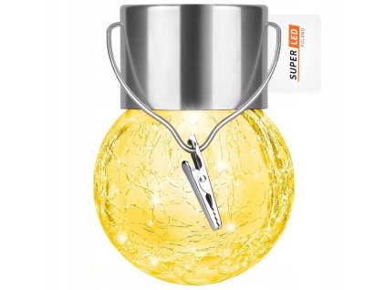 lampa ogrodowa led solarna kula wiszaca szklana girlanda 3000k superled big