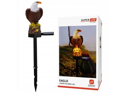 lampa ogrodowa solarna led orzel z czujnik zmierzchu superled big