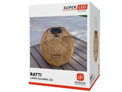 lampa solarna ogrodowa latarnia led wiszaca rattanowa lampion boho big
