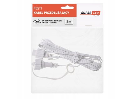 kabel przedluzajacy do sopli led przedluzka do lampek biala 2m superled big
