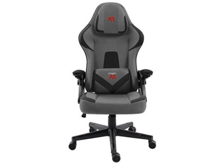 Herná stolička ARAGON, sivá s čiernym akcentom