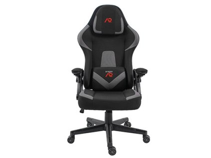 Herná stolička ARAGON, čierna so sivým akcentom