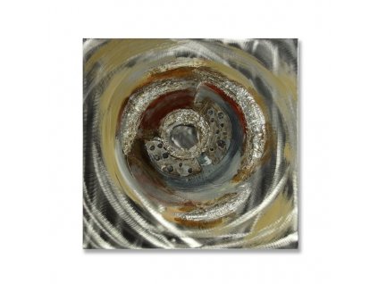 Abstraktná maľba ručne maľovaná na hliníku Twister