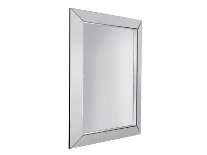 DECOREUM Obdĺžnikové zrkadlo Gatto v jednoduchom ráme 90x120x4,5 cm strieborné
