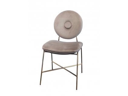 DECOREUM Velúrová stolička Rossario zamatovej farby so zlatým rámom 51x88x64 cm