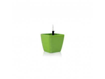 Modena Lesklý funkčný kvetináč v zelenej farbe s vložkou na zavlažovanie 22x22x20,5