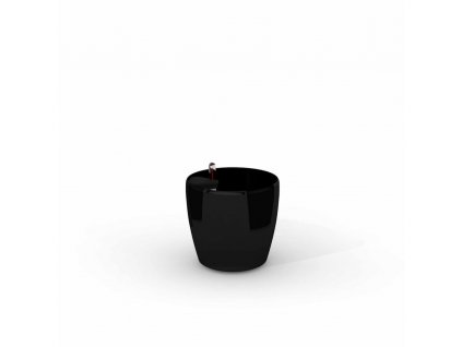 Klasický odolný kvetináč v čiernej farbe s vložkou na zavlažovanie 22x22x20
