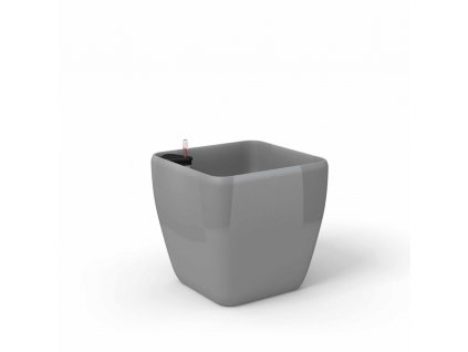 Reprezentatívny kvetináč Cube v čiernej farbe s vložkou na zavlažovanie 22x22x41