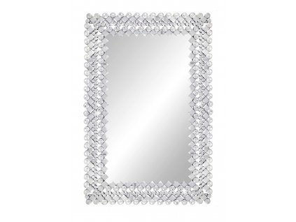 Obdĺžnikové zrkadlo v ráme so šumivými kryštálmi 80/120 cm dekoratívne Voltera