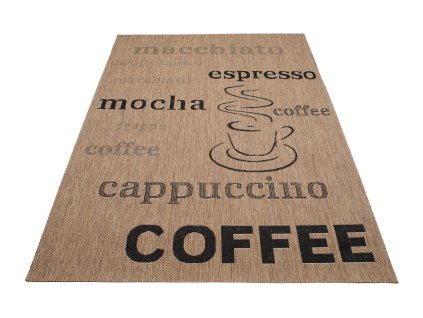 Kusový koberec 20552 kávový / čierny (Rozmer 60x110)