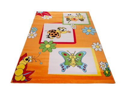 Kusový koberec A661C oranžový KINDER CFV (Rozmer 140x190)