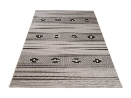 Kusový koberec 20315 strieborný čierny (Rozmer 80x150)