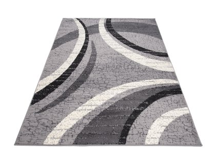 Kusový koberec K856A sivý CHEAP PP CRM (Rozmer 150x300)