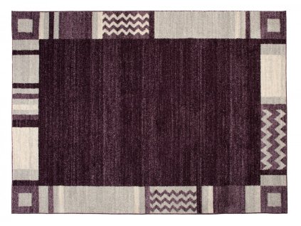 Kusový koberec 3432A tmavo fialový RASTA (Rozmer 250x350)