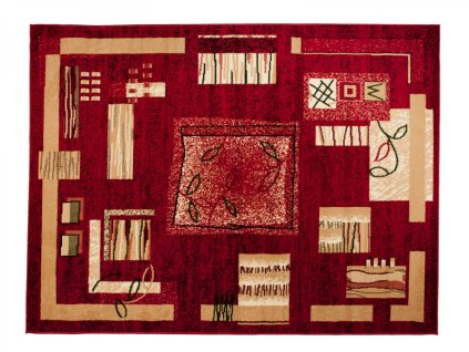 Kusový koberec 5067D červený ATLAS PP (Rozmer 70x200)