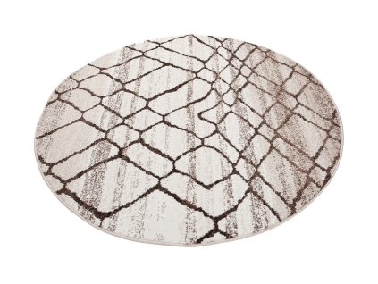 Kusový koberec H072A biely SARI KOŁO BSF (Rozmer 150x150)