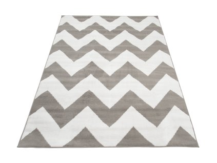 Kusový koberec C437A LIGHT sivý/biely BALI PP (Rozmer 300x400)
