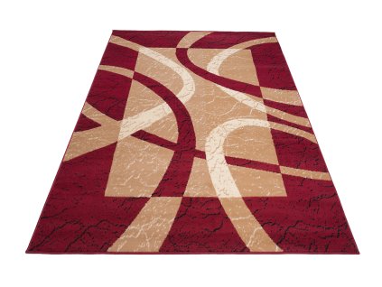 Kusový koberec 3707A červený CHEAP PP BLX (Rozmer 250x350)