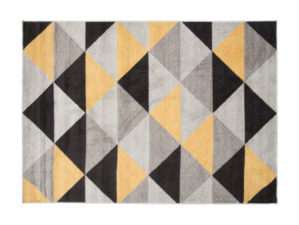 Kusový koberec C945C sivý/žltý LAZUR (Rozmer 200x290)