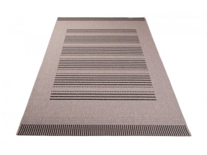 Kusový koberec 20001 strieborný čierny (Rozmer 60x110)