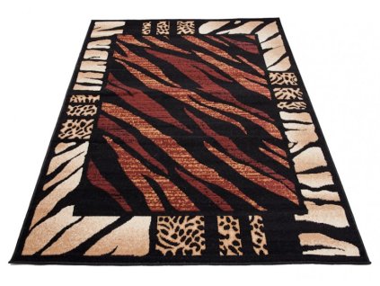 Kusový koberec J313A čierny ATLAS PP (Rozmer 116x168)