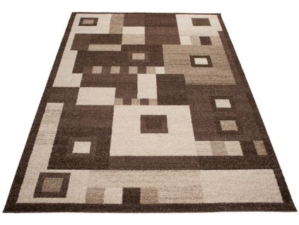 Kusový koberec 3431A DARK hnedý RASTA (Rozmer 180x260)