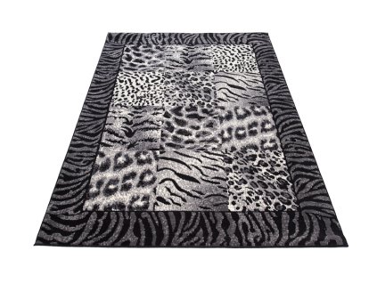 Kusový koberec K861B čierny CHEAP PP CRM (Rozmer 200x300)