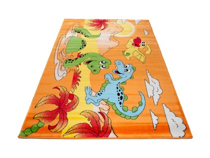 Kusový koberec A731A oranžový KINDER CFV (Rozmer 200x290)