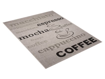 Kusový koberec 20552 strieborný čierny (Rozmer 60x100)