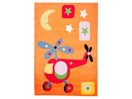 Kusový koberec A648C oranžový KINDER CFV (Rozmer 80x150)