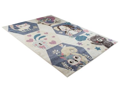 Kusový koberec V044A krémový HAPPY EBR (Rozmer 80x300)