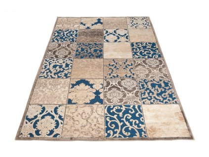 Kusový koberec Bohemian 23124 berberský/modrý (Rozmer 240x330)